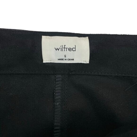 Aritzia Wilfred Vegan Leather Vinyl High Rise Straight Pant In Black Size 6 - Picture 4 of 6